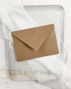 Kraftpapier B6 Umschlag für Hochzeitseinladungen