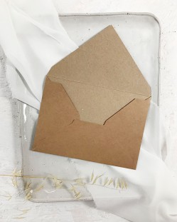 Kraftpapier B6 Umschlag für Hochzeitseinladungen