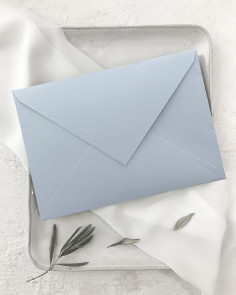 Hellblaue Hochzeitseinladung Umschlag